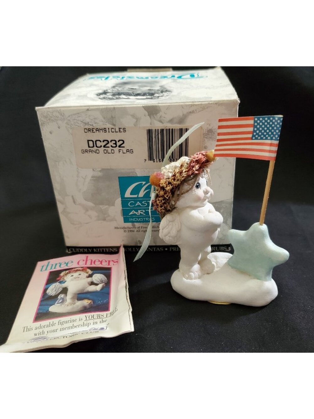 Dreamsicles GRAND OLD FLAG Figurine DC232 angel cherub pledge allegiance July4th